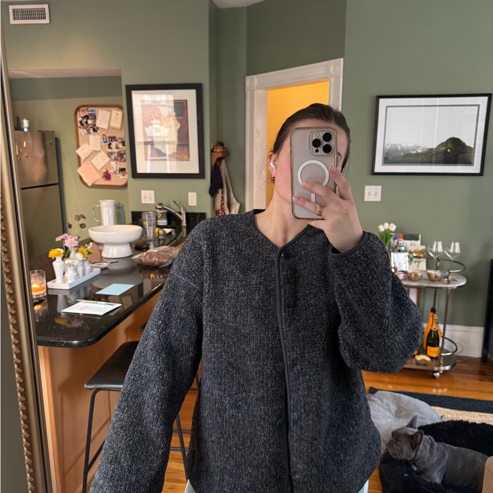 Uniqlo Dark Gray Fleece Jacket